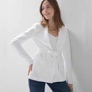 WHBM Slip-On Blazer Cream